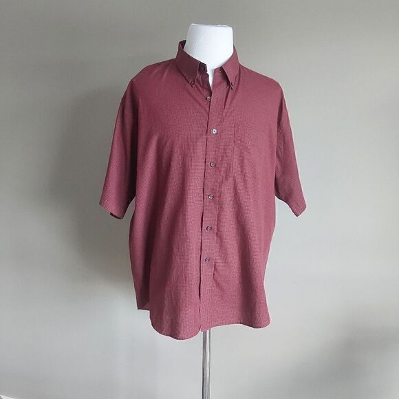 Van Heusen Shirt Sz XXL Red with check print - Picture 1 of 7